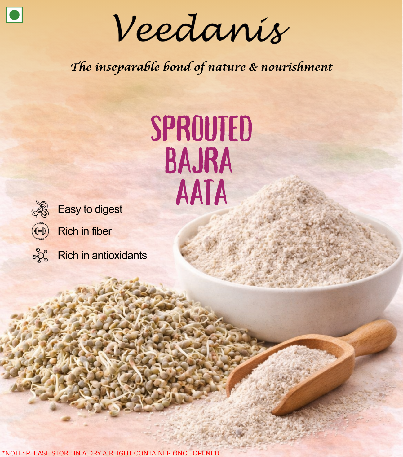 SPROUTED BAJRA AATA